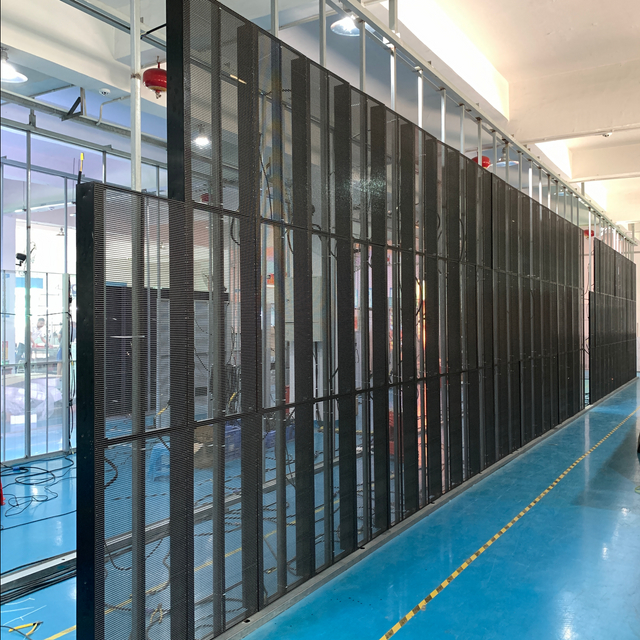 Publicidad Video Wall P3.91-P7.81 Panel Pantalla de película de vidrio cubierto de vidrio LED transparente