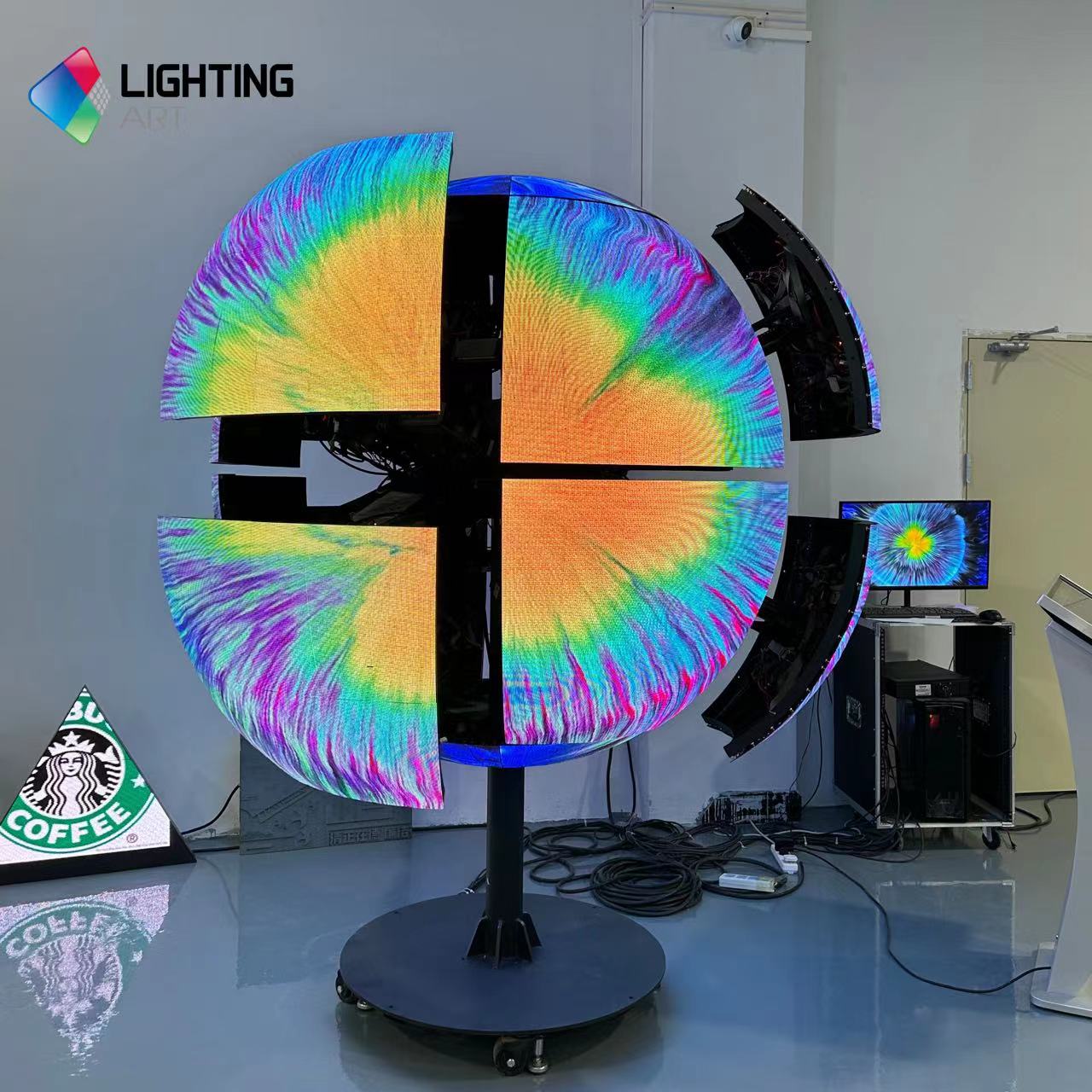 Pantalla de esfera LED cin&eacute;tica