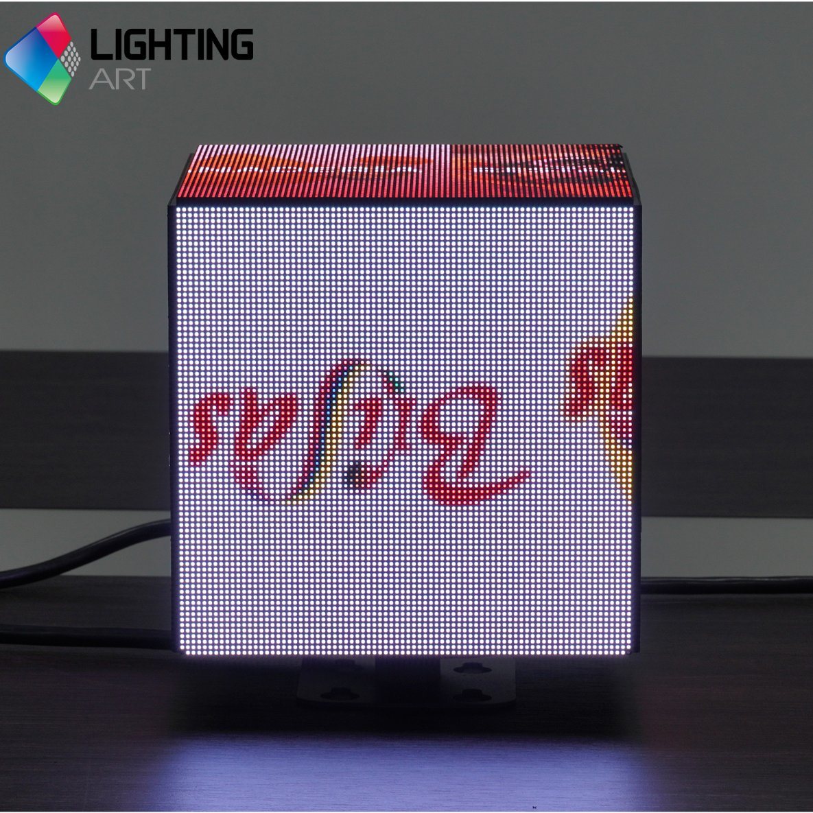 P2.5 LED para exteriores, 5 caras, pantalla publicitaria, logotipo, marca, pantalla de cubo LED 3D